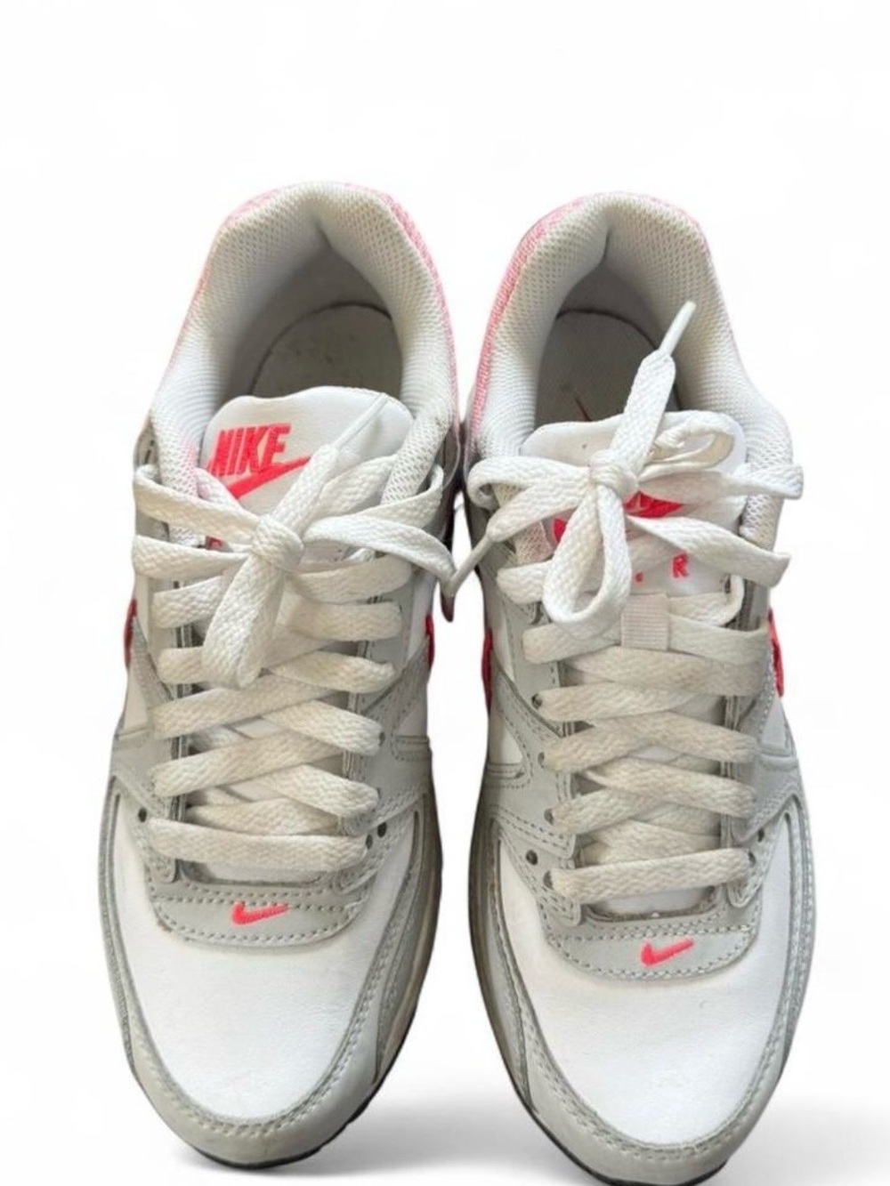 Nike White and Pink Low-Top Sneakers